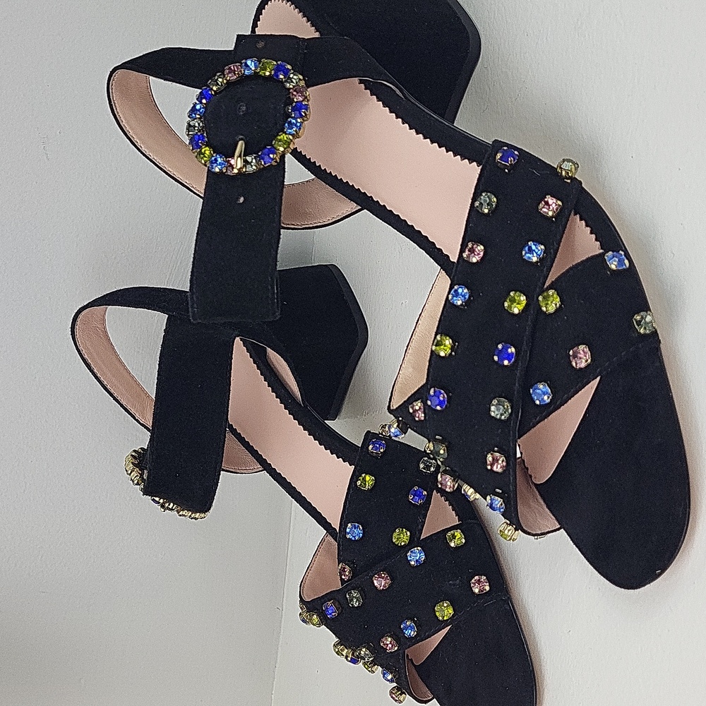 J.Crew Penny Jewel Leather super comfortable Sandals. Size 9 - Picture 5 of 12
